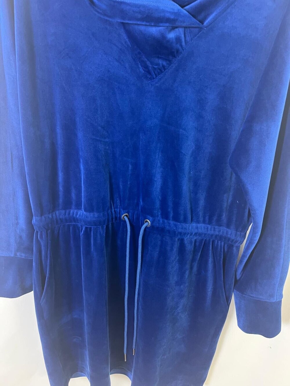 Calvin Klein Blue Velvet Dress Large Casual - Picture 8 of 10